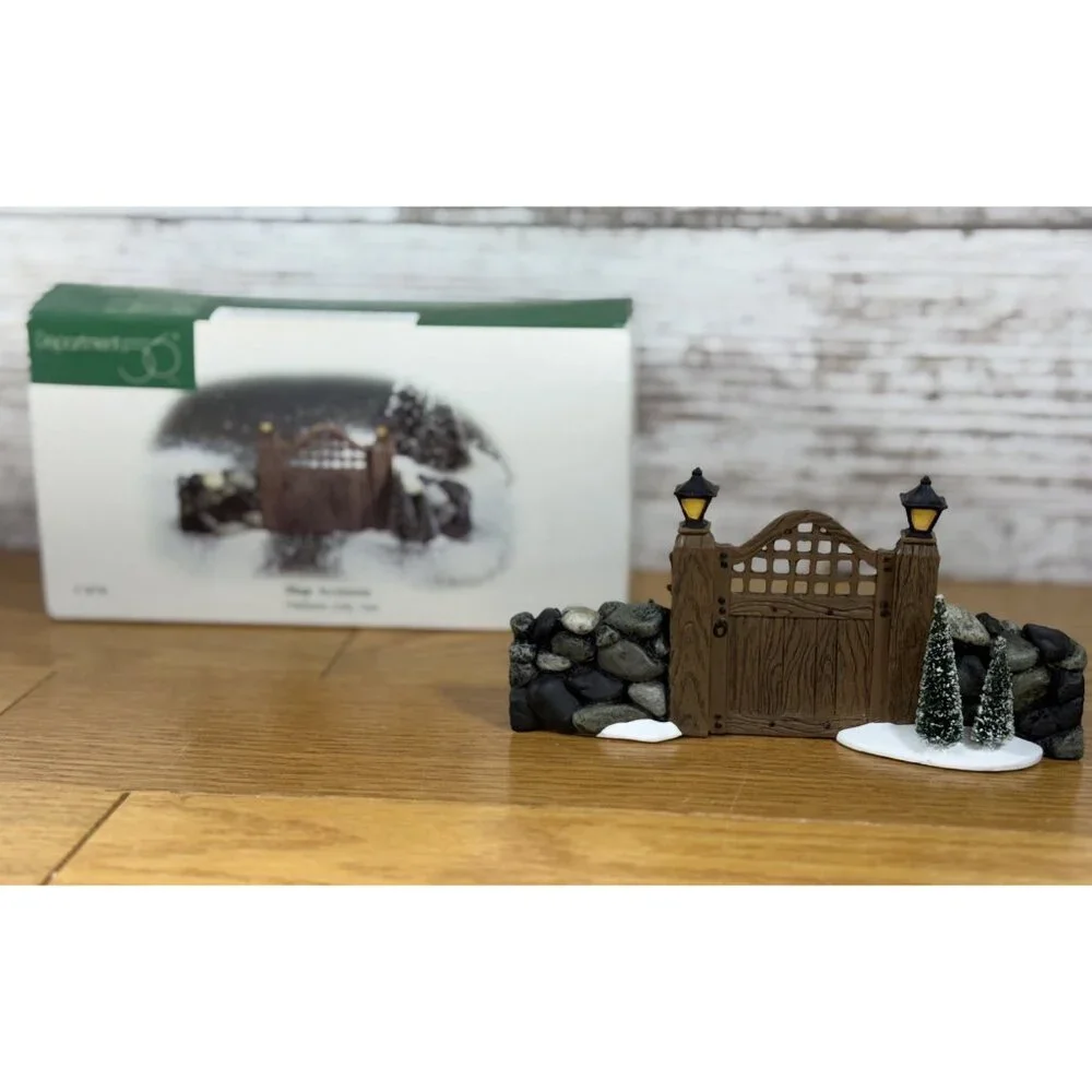 Dept 56 Village Accessories FIELDSTONE ENTRY GATE Christmas Vintage Box - Picture 1 of 6